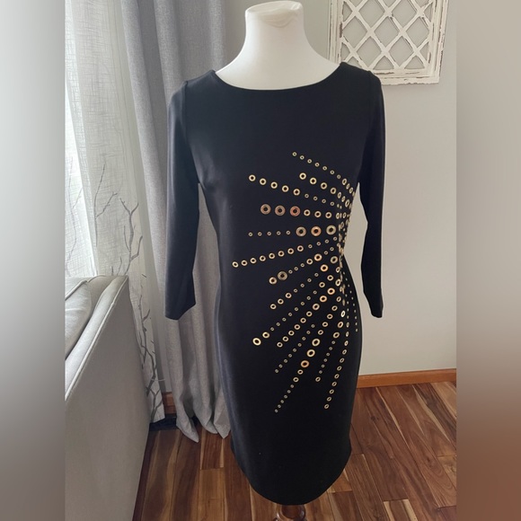 Calvin Klein Black Pullover Dress Size 10-Fits like 8 - Picture 1 of 8